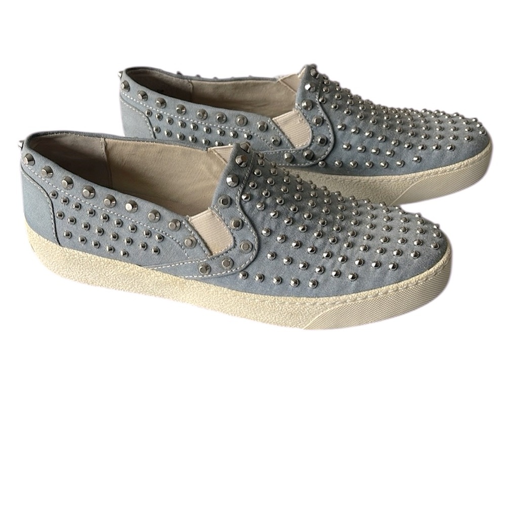 Sam Edelman denim/stud slip on sneakers 8-8.5.